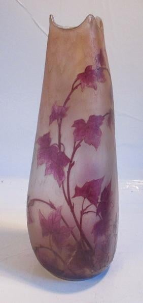 grand vase Legras art déco gravé à l'acide Motif Rubis 37, Antiquités & Art, Antiquités | Verre & Cristal, Envoi