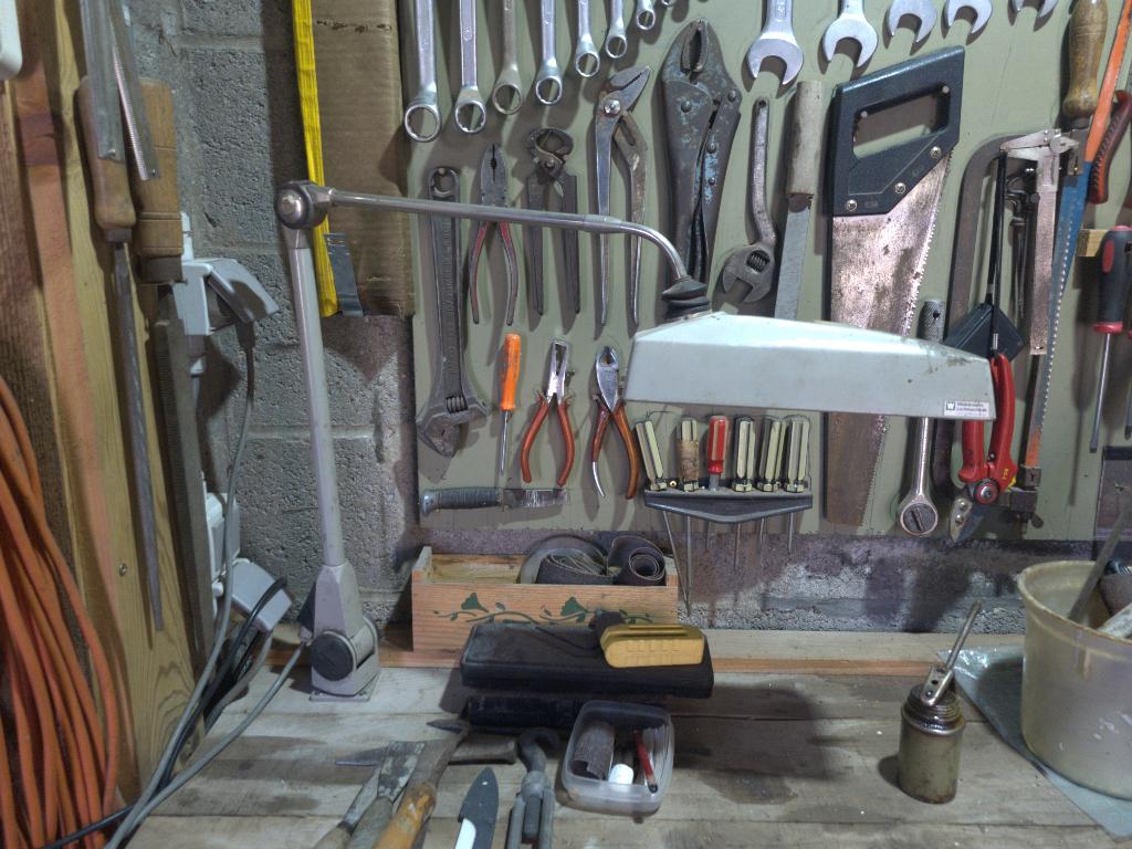 Antieke werkplaatslamp, Doe-het-zelf en Bouw, Ophalen, Gebruikt, Overige typen