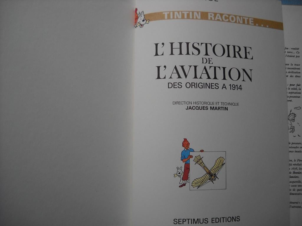 Tintin Raconte...L'histoire De L'aviation Des Origines, Verzenden, Zo goed als nieuw