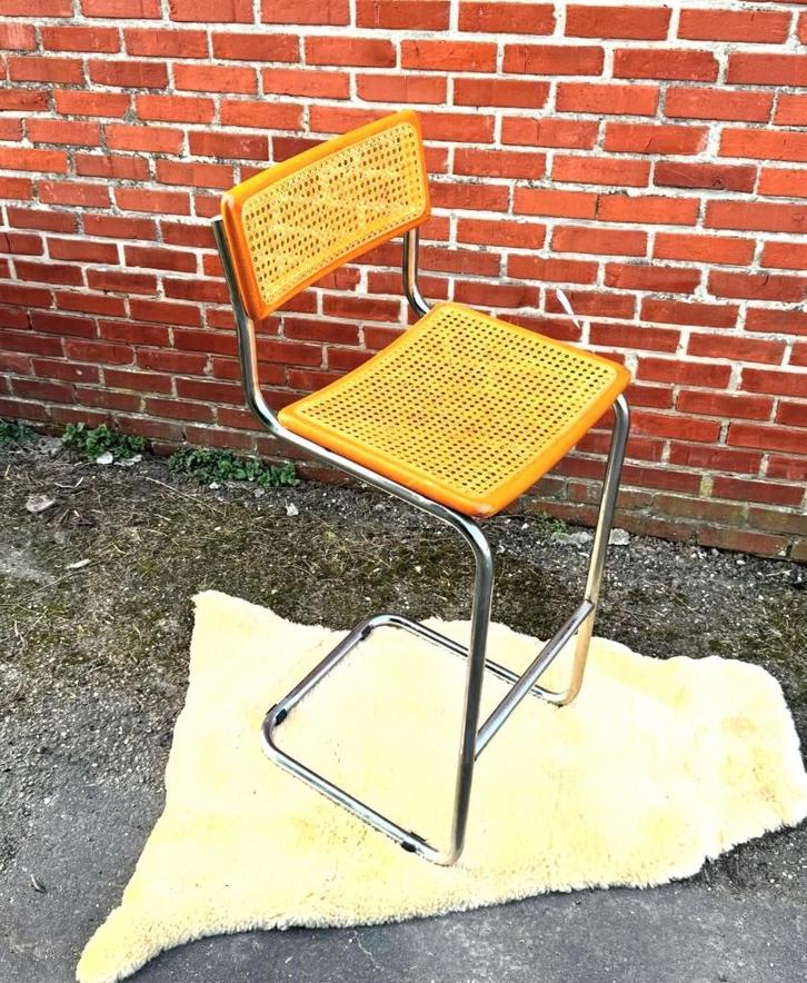 Tabouret de bar Cesca en rotin chromé, Maison & Meubles, Tabourets de bar, Osier, Enlèvement