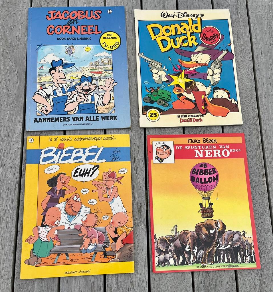 Set 4 strips: Nero, Donald Duck, Biebel, Jacobus en Corneel, Boeken, Strips | Comics, Zo goed als nieuw, Ophalen
