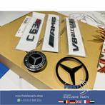 W205 S205 C63S V8 4matic+ AMG COMPLETE LOGO SET ZWART EMBLEM