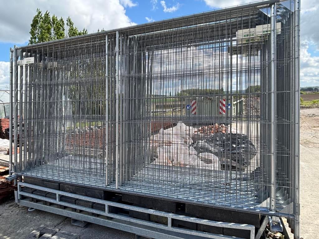 Werfhekkens - heras hekken (100meter), Jardin & Terrasse, Clôtures de jardin, Enlèvement, Comme neuf