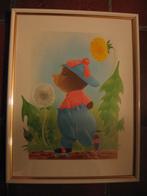 Witte kader met prent voor kinderkamer.  NIEUW, Enlèvement, Neuf