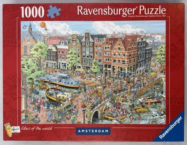 Ravensburger Fleroux Amsterdam Puzzel 1000 st compleet 2024, Verzenden, 500 t/m 1500 stukjes, Zo goed als nieuw, Legpuzzel
