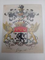 Antieke ets wapenschild De Grey lot 175, Ophalen of Verzenden