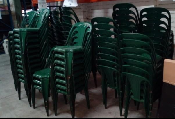 +/- 50 Chaises métal Fibrocit vintage indus 1950, Maison & Meubles, Enlèvement ou Envoi, Métal