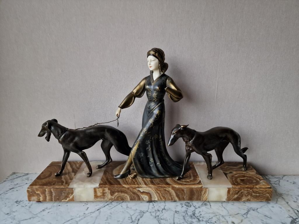 Art Deco R.Scali, Antiek en Kunst, Antiek | Keramiek en Aardewerk, Ophalen