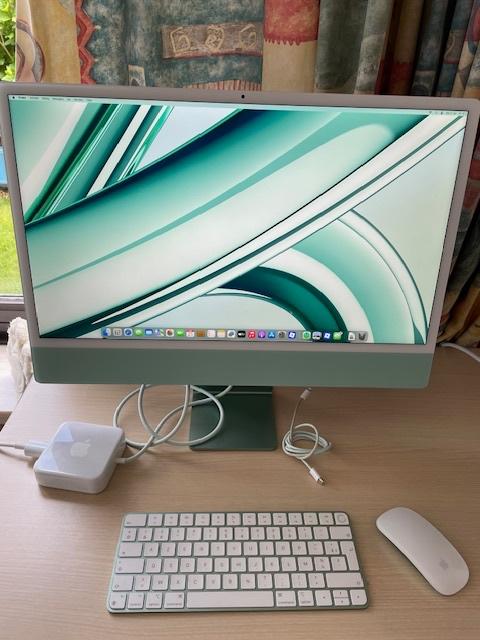Apple iMac 24" (2023) - Groen - nieuwstaat - in doos, Computers en Software, Apple Desktops, 256 GB, IMac, Zo goed als nieuw, 3 tot 4 Ghz