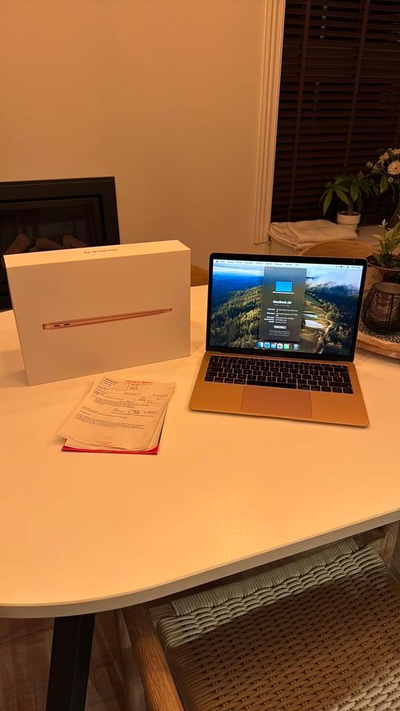 Apple MacBook Air (2019) Gold avec facture et boîte, Informatique & Logiciels, Apple Macbooks, MacBook, 13 pouces, Moins de 2 Ghz