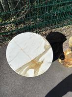 boomstam met marmer blad, Ophalen, Zo goed als nieuw, Rond, Hout