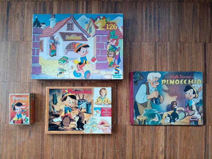 Nostalgische set Pinoccio, Verzamelen, Disney, Zo goed als nieuw, Overige typen, Peter Pan of Pinokkio, Ophalen of Verzenden