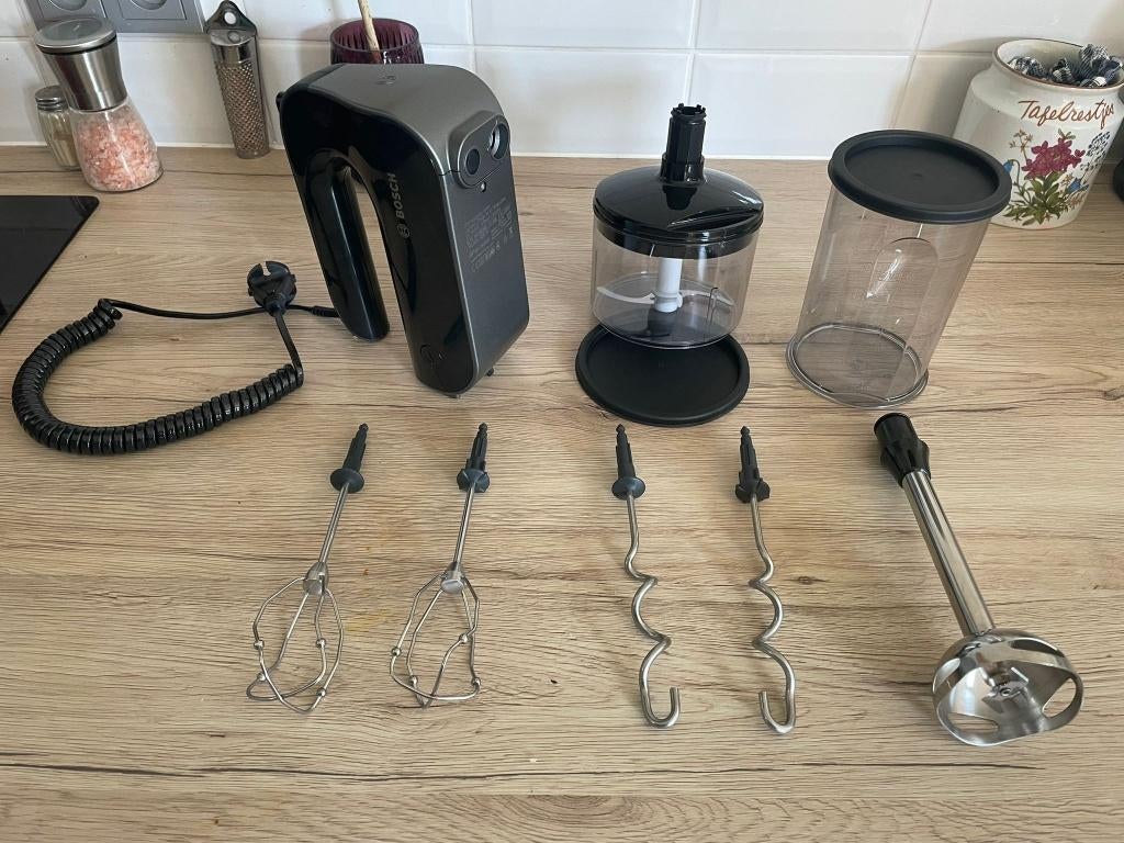 Bosch Styline handmixer MFQ4980B 850W – zo goed als nieuw, Ophalen, Nieuw, 3 snelheden of meer