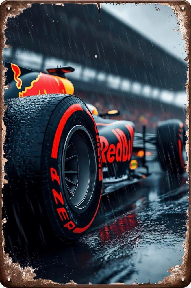 Panneau en métal Red Bull Racing - Mancave vintage rétro, Collections, Marques & Objets publicitaires, Neuf, Panneau publicitaire