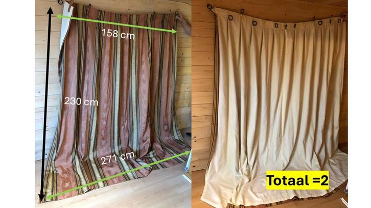 8 stores romains blancs et 6 rideaux rembourrés + suspension, Maison & Meubles, Ameublement | Rideaux & Stores à lamelles, Utilisé