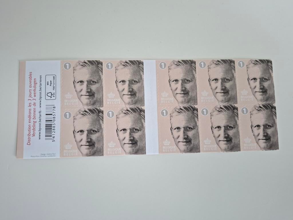 Zelfklevende postzegels van Bpost onbeperkt geldig, Ophalen