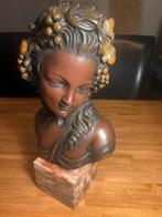 Ancien Buste Déesse romaine Medritina, Enlèvement, Comme neuf