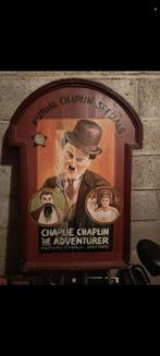 Mooie houten schilderij van Charlie Chaplin, Ophalen