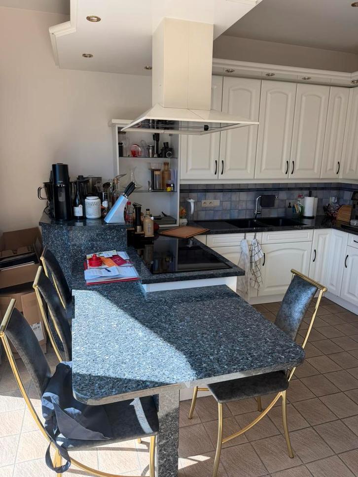 Cuisine équipée, Maison & Meubles, Cuisine | Cuisines complètes, Utilisé, Cuisine d'angle, Blanc, Granit ou Pierre, Enlèvement