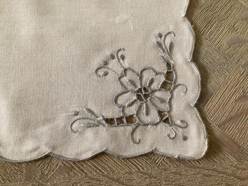 Servetten met Richelieu borduurwerk, Ophalen of Verzenden, Nieuw, Vierkant, Binnen