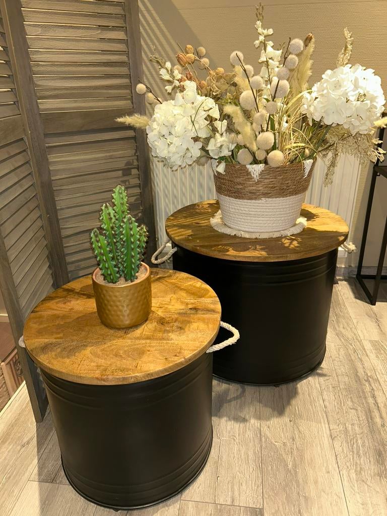 Tonneaux en bois de manguier, Maison & Meubles, Industriel, Comme neuf, Enlèvement, Bois