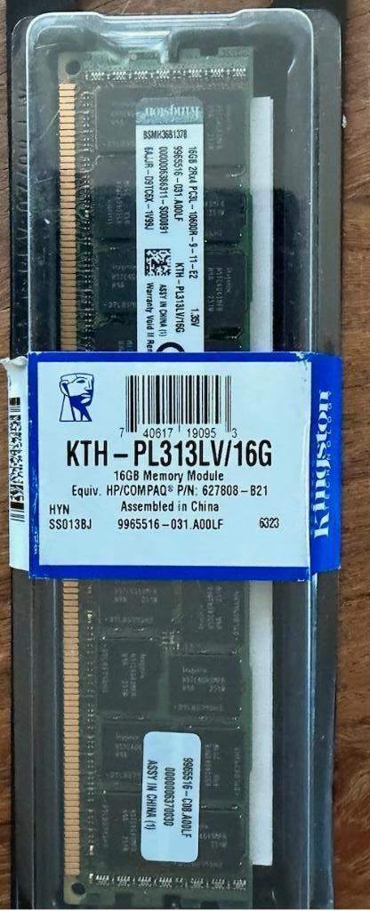 mémoire serveur Kingston 16GB ECC DDR3L – neuve, Informatique & Logiciels, Mémoire RAM, Neuf, Serveur, 16 GB, DDR3, Envoi