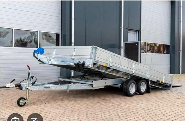Multitransporter plateau dubbelas autotransporter 3ton, Auto diversen, Aanhangers en Bagagewagens, Ophalen of Verzenden