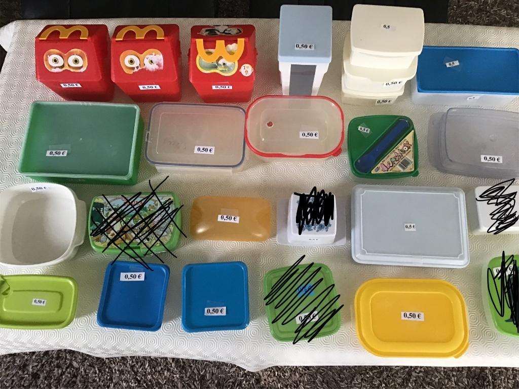 24 opbergdozen aan 0,50 euro per stuk, Huis en Inrichting, Keuken | Tupperware, Zo goed als nieuw, Ophalen of Verzenden