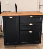 Meuble bas IKEA METOD – façades noires, Maison & Meubles, Enlèvement, Métal