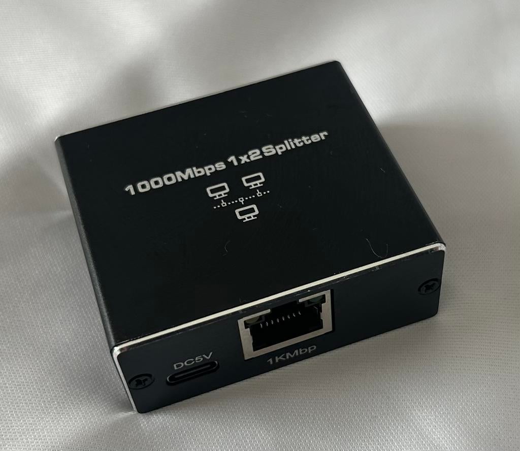 Ethernet-adapter van 1 naar 2 (Gigabit), Handtassen en Accessoires, Manchetknopen, Zo goed als nieuw, Ophalen