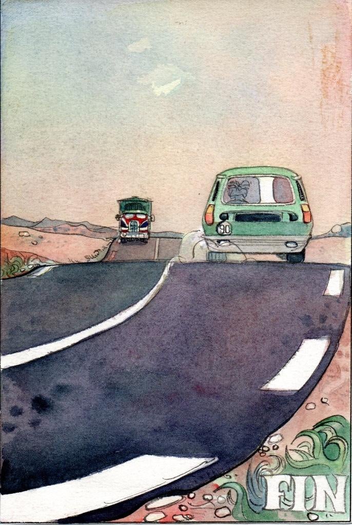 Aquarelle originale de Jacques Loustal, Envoi, Comme neuf