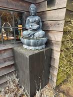 Boeddha Waterornament met houten sokkel, Jardin & Terrasse, Statues de jardin, Enlèvement