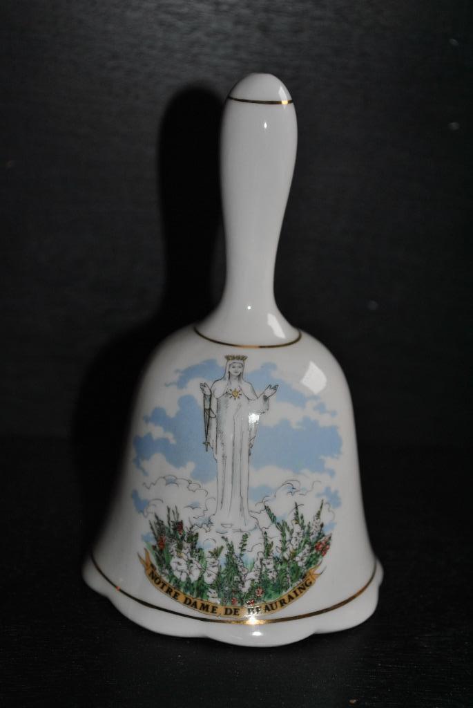 N.D. Notre Dame de Beauraing porseleinen tafelbel, Antiek en Kunst, Antiek | Religieuze voorwerpen, Ophalen of Verzenden