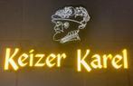 Vintage-Bier-Licht-Reclame-Keizer Karel-Cafe-Mancave-Mooi!, Verzamelen, Ophalen of Verzenden, Gebruikt, Reclamebord, Plaat of Schild