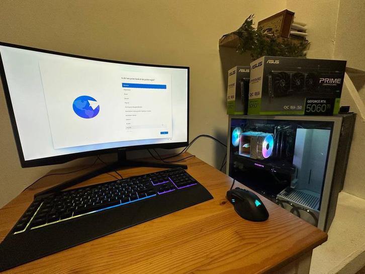 Pc gaming Setup, Informatique & Logiciels, Ordinateurs de bureau, Comme neuf, SSD, 8 GB, Gaming, Enlèvement ou Envoi