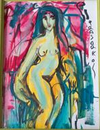 Hasarkos - Schilderij, Antiek en Kunst, Kunst | Schilderijen | Modern, Ophalen of Verzenden