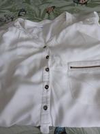 Wit hemd met ritsje M 50 Ms Mode, Kleding | Dames, Grote Maten, Verzenden, Zo goed als nieuw, MS Mode, Blouse of Tuniek