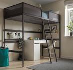 Grijze hoogslaper!!, Maison & Meubles, Chambre à coucher | Lits superposés & Lits mezzanines, Enlèvement, Comme neuf, Lit mezzanine