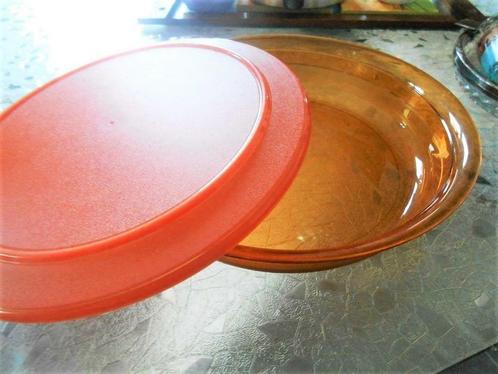 Tupperware: schaal of bord, met deksel, Huis en Inrichting, Keuken | Tupperware, Nieuw, Bus of Trommel, Oranje, Ophalen of Verzenden