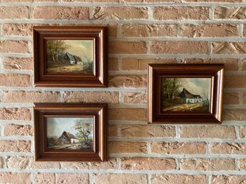 Schilderijtjes van hofsteden  beschikbaar voor biedingen