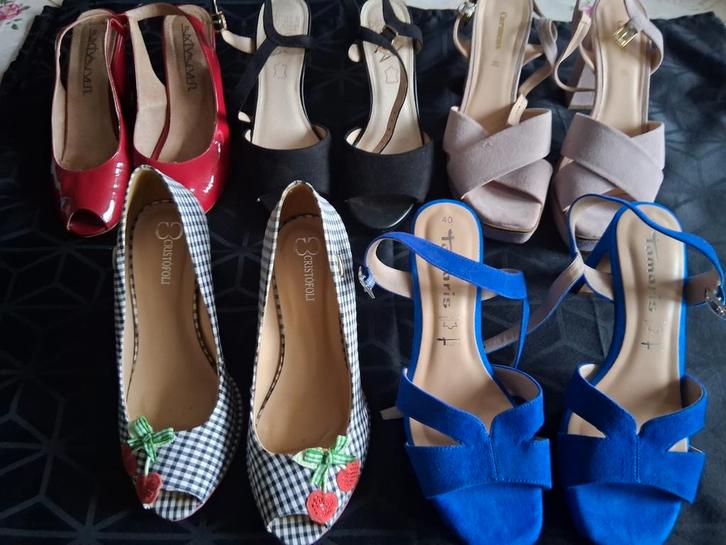 Lot damesschoenen maat 40, Kleding | Dames, Schoenen, Zo goed als nieuw, Beige, Ophalen of Verzenden