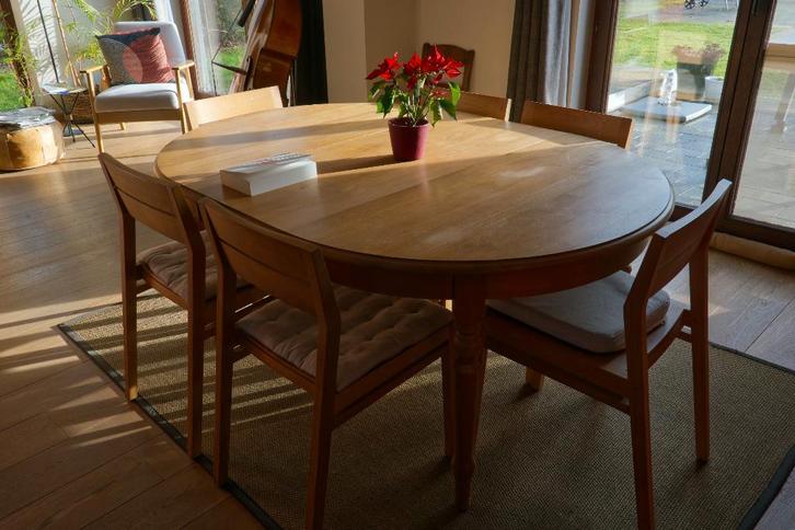 Table Carol de salle-à-manger en pin massif avec rallonges, Maison & Meubles, Tables | Tables à manger, Utilisé, 100 à 150 cm