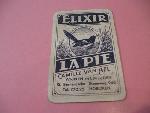 1 oude losse speelkaart Elixir La Pie , Hoboken (73), Collections, Cartes à jouer, Jokers & Jeux des sept familles, Utilisé, Carte(s) à jouer