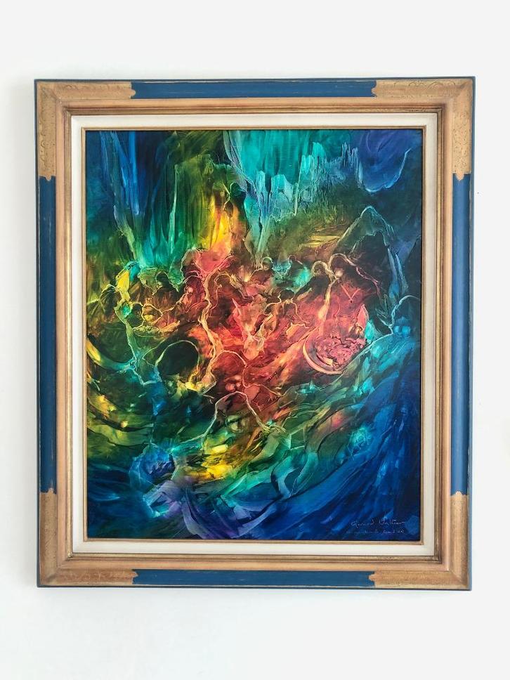 Schilderij 'Une moine au Rocher d'or' - Gérard Valtier, Antiek en Kunst, Kunst | Schilderijen | Klassiek, Ophalen