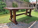 Oud eiken kloostertafel eettafel 230x87x77cm, Huis en Inrichting, Vintage  antiek  sober, Eikenhout, 200 cm of meer, Zo goed als nieuw