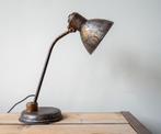 Unieke industriële Bauhaus bureaulamp met originele patina, Ophalen of Verzenden