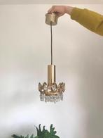 vintage plafondlamp kristal goud Palwa design messing, Gebruikt, Vintage, Ophalen