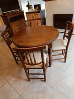 Tafel met stoelen, Huis en Inrichting, Tafels | Eettafels, Ophalen, Gebruikt, Rond, 50 tot 100 cm