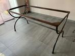 pied de table + 4chaises en fer forgé + 1 tabouret, Huis en Inrichting, Tafelonderdelen, Ophalen, Gebruikt, 100 tot 150 cm, 50 tot 100 cm