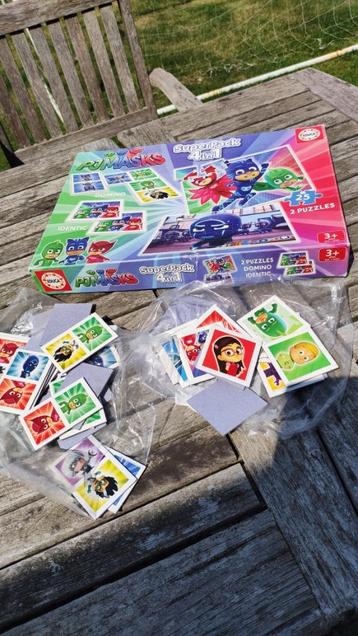 PJMASKS superpack 4 in 1 (2 puzzels, Domino, Identic + 3 jaa beschikbaar voor biedingen